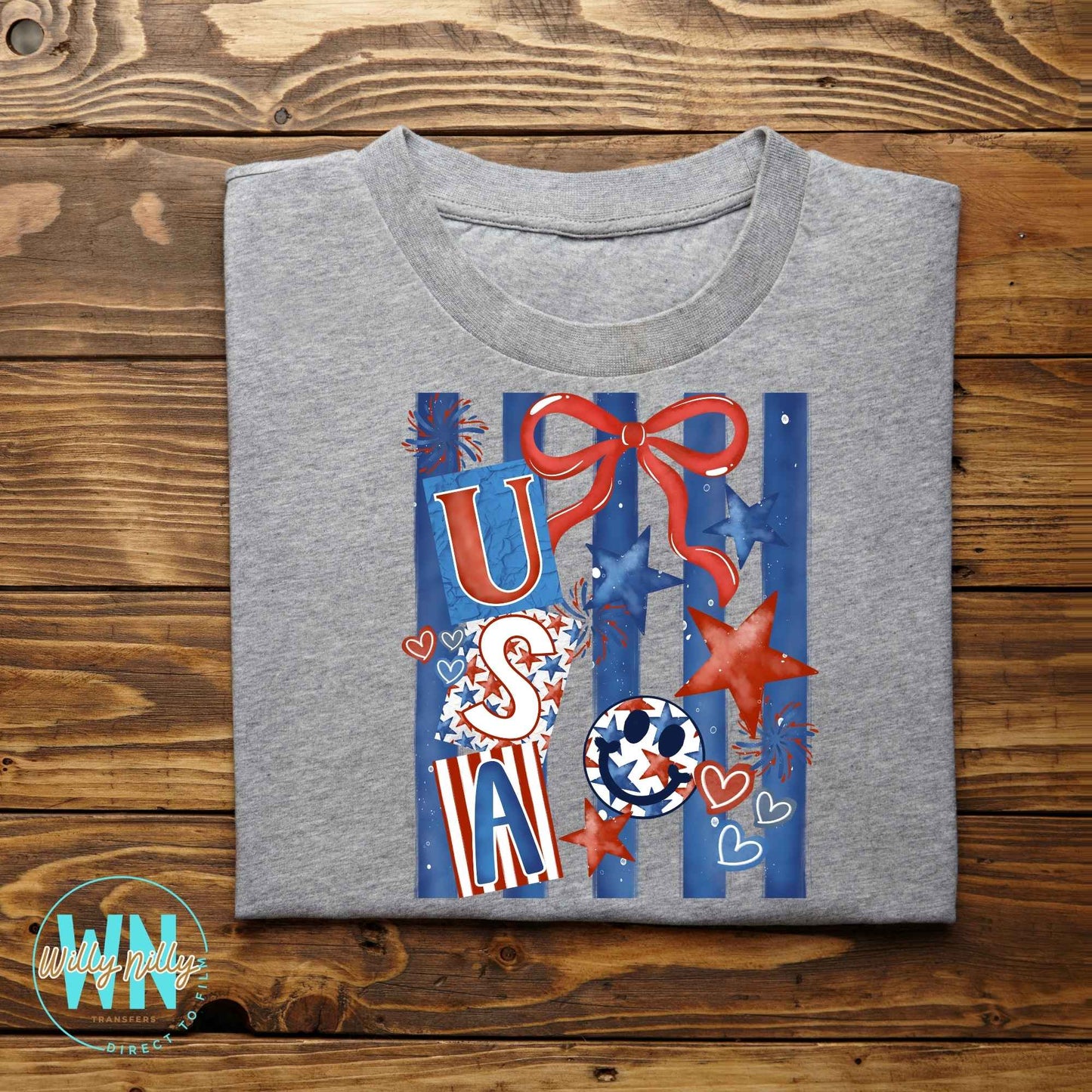 USA (stripes)-Ready to Press DTF Transfer
