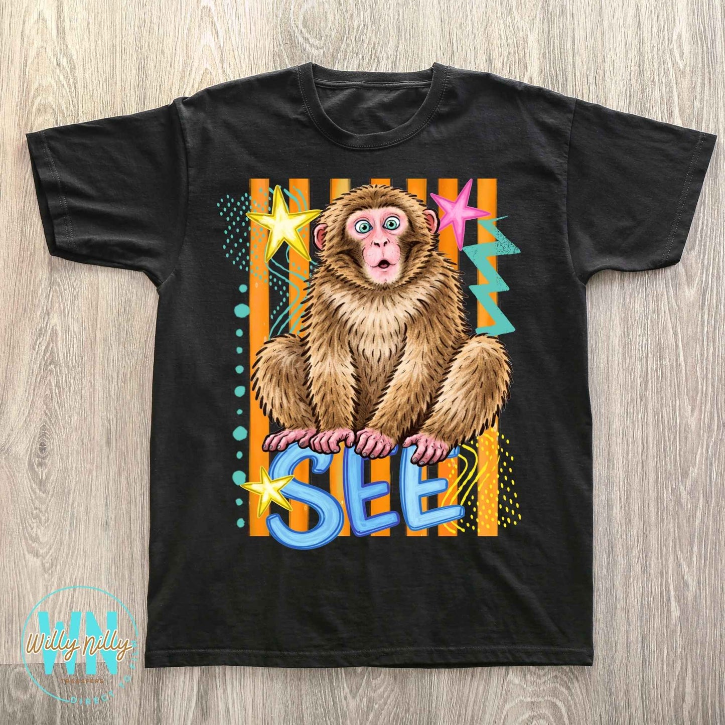 Monkey See-Ready to Press DTF Transfer
