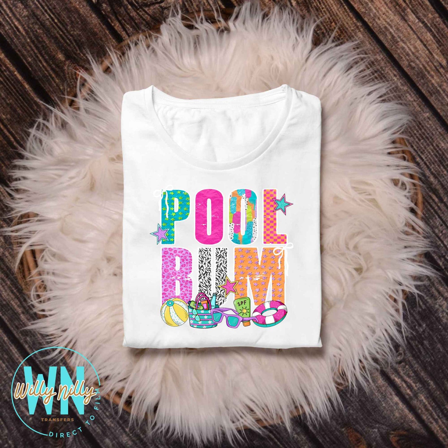 Summertime Pool Bum-Ready to Press DTF Transfer
