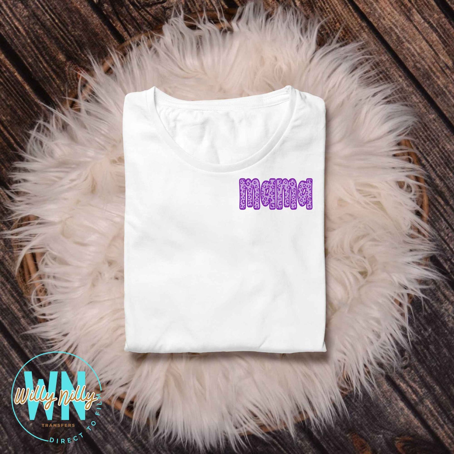 Mama (purple cheetah print)-Ready to Press DTF Transfer