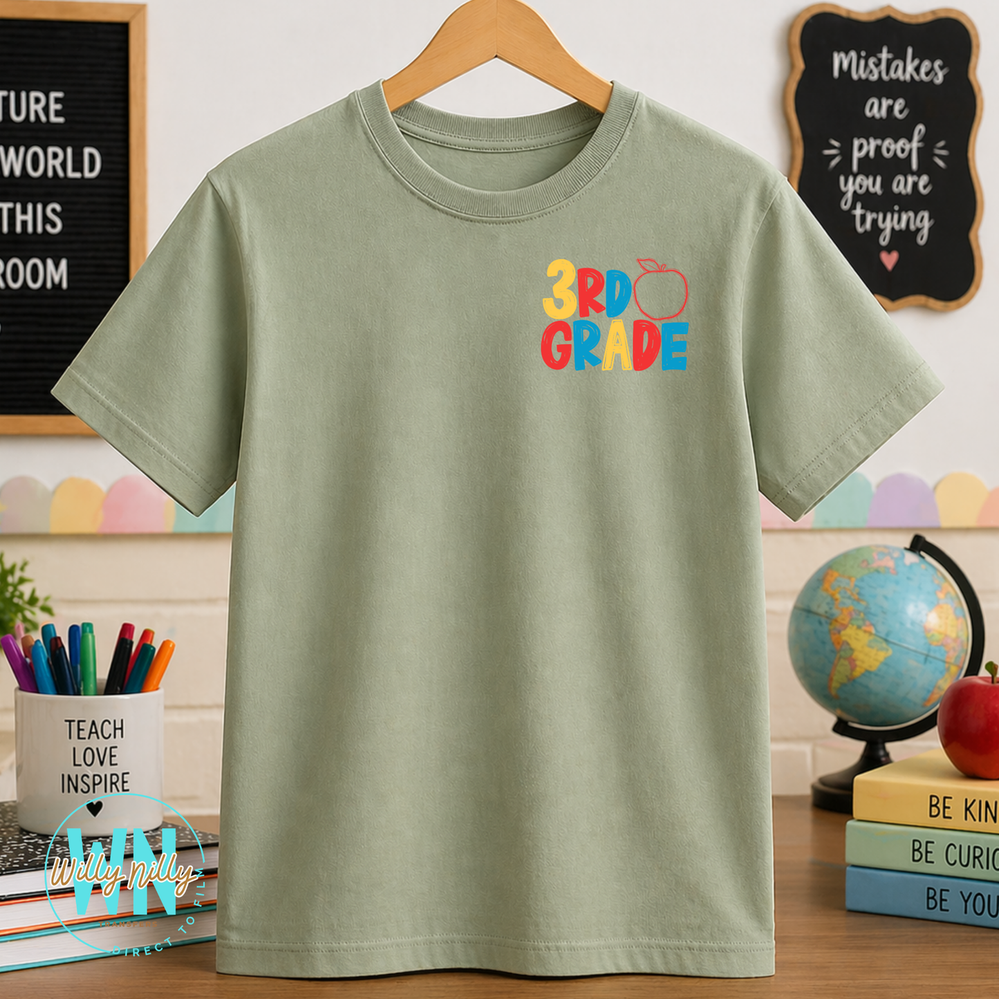 3rd Grade (apple)-Ready to Press DTF Transfer
