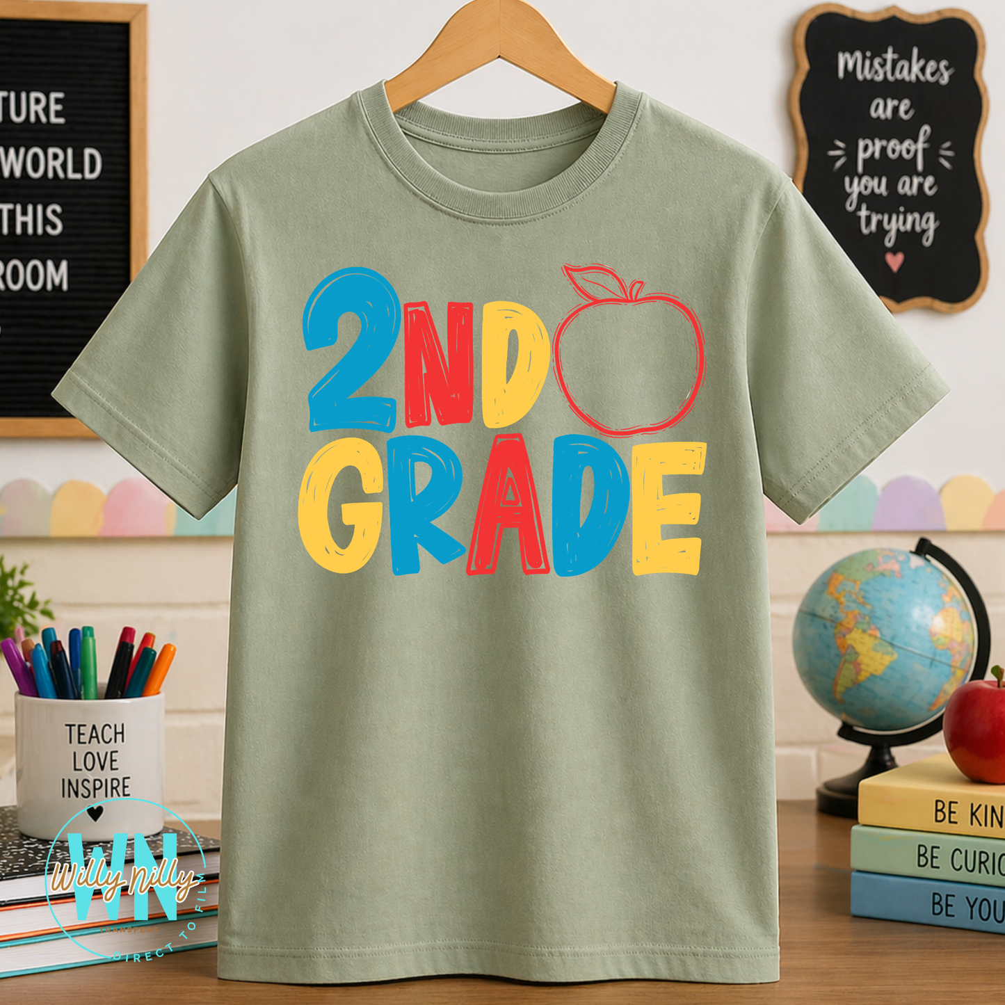 2nd Grade (apple)-Ready to Press DTF Transfer