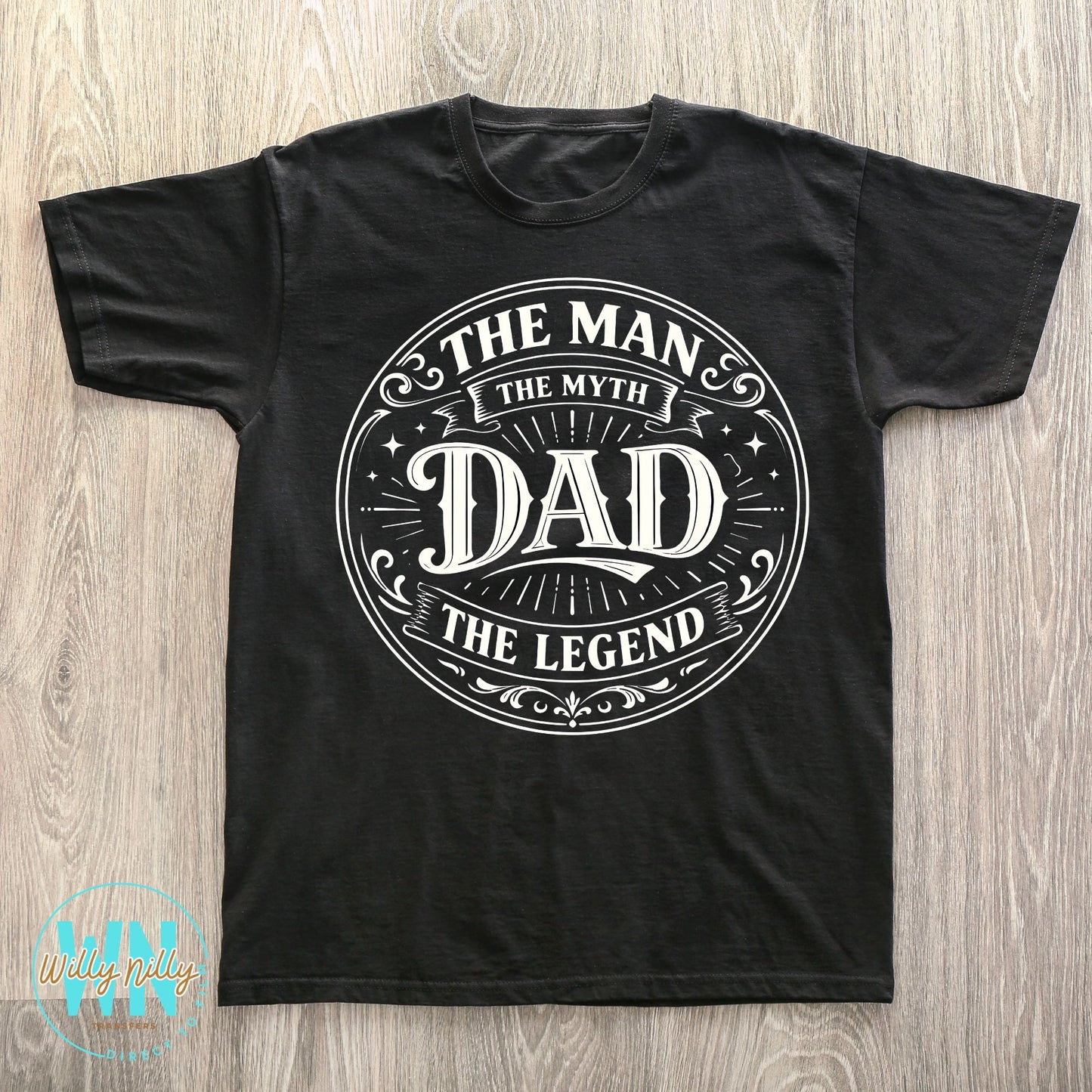 Dad the Man the Legend (white)-Ready to Press DTF Transfer