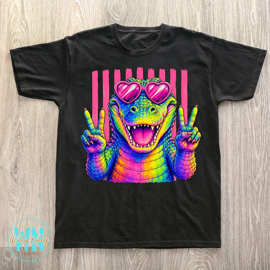 Peace Summer Alligator-Ready to Press DTF Transfer