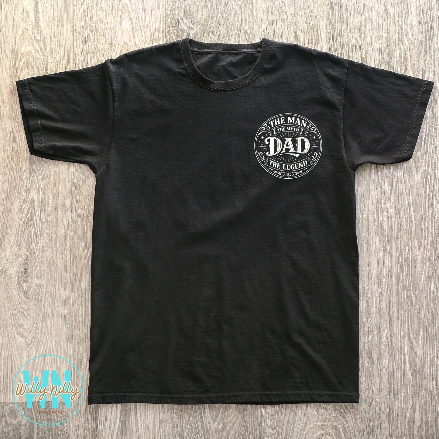 Dad the Man the Legend (white)-Ready to Press DTF Transfer