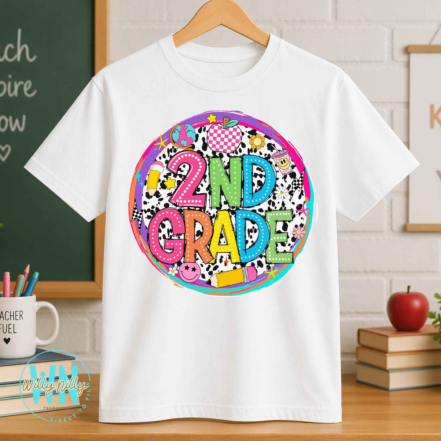 Cute 2nd Grade-Ready to Press DTF Transfer
