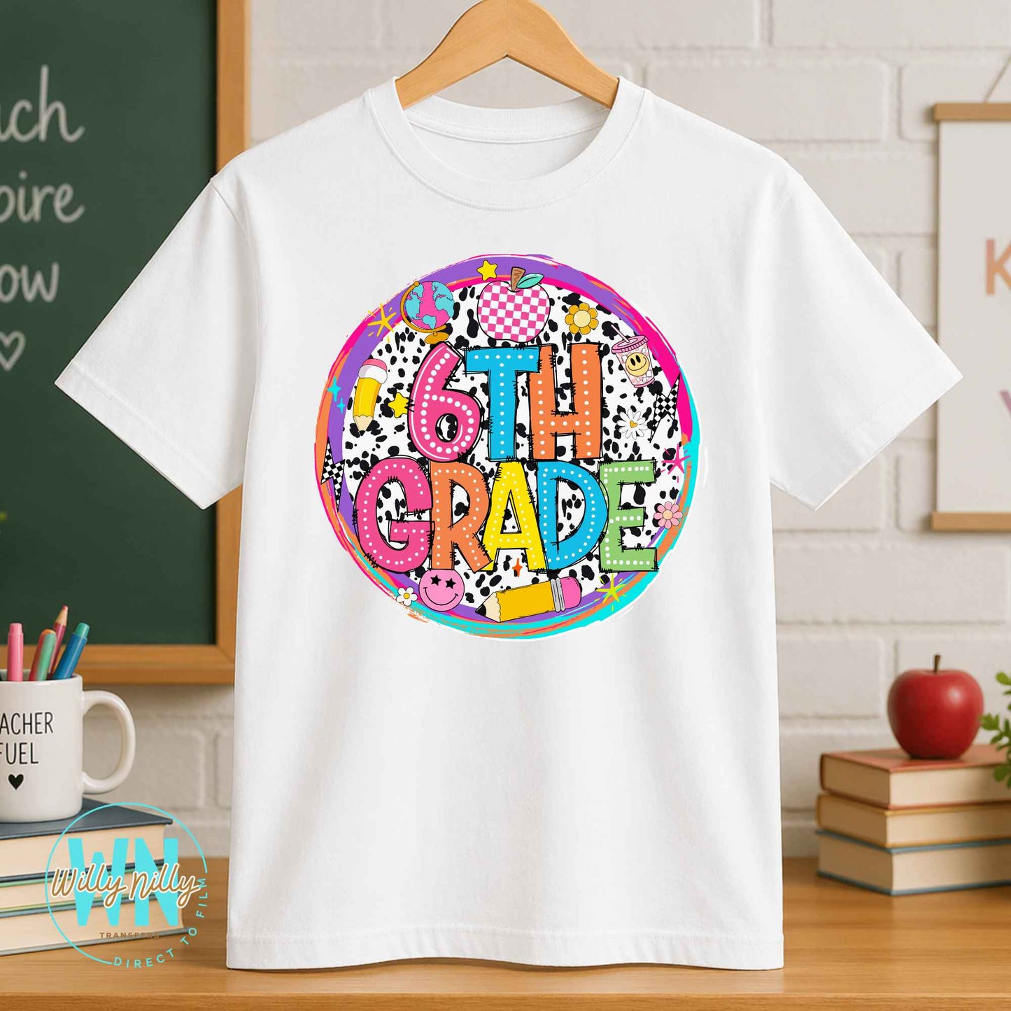 Cute 6th Grade-Ready to Press DTF Transfer