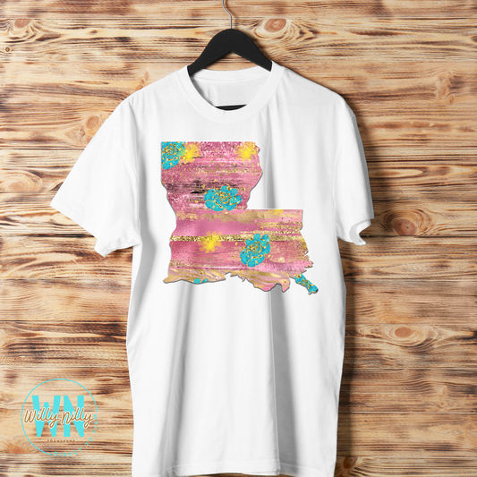 Glitz State (Louisiana)-Ready to Press DTF Transfer