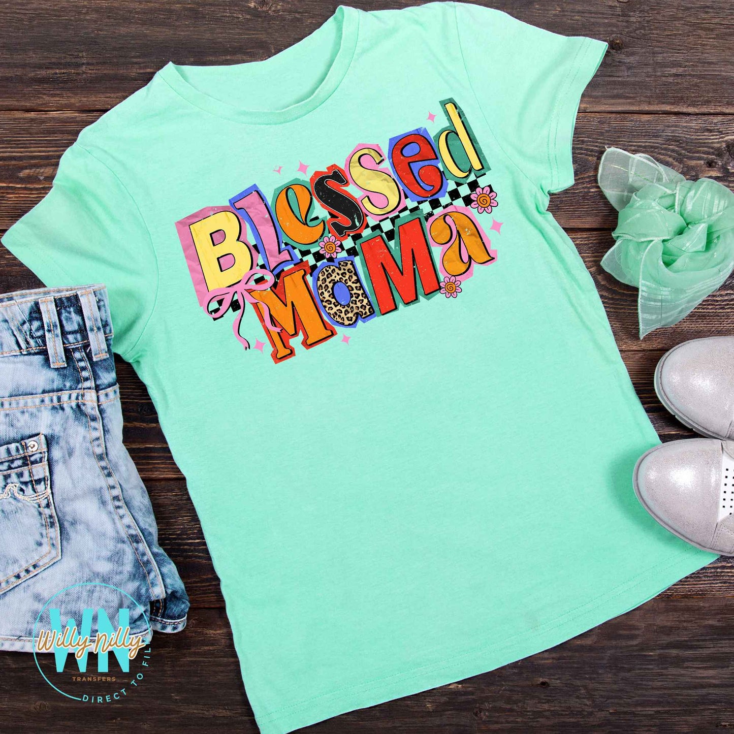 Blessed Mama-Ready to Press DTF Transfer