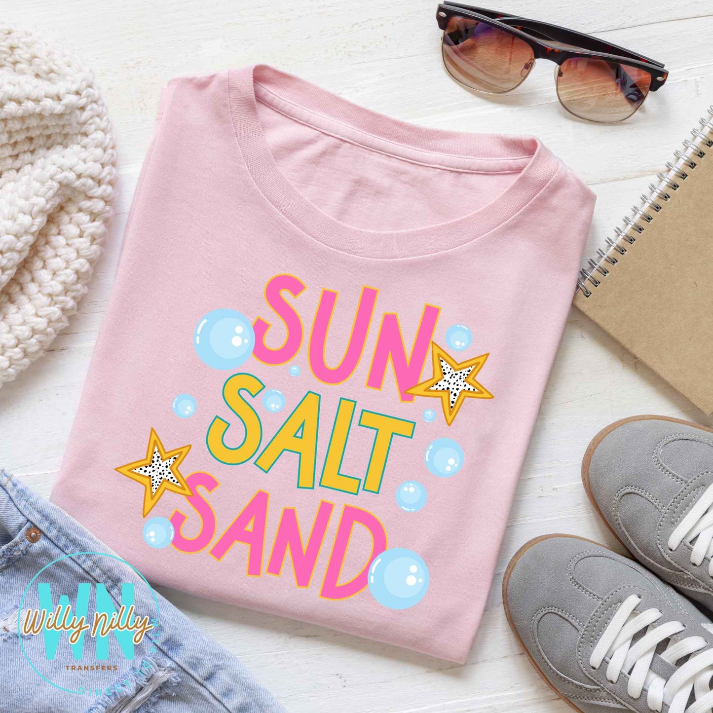 Sun, Salt, Sand (bubbles)-Ready to Press DTF Transfer