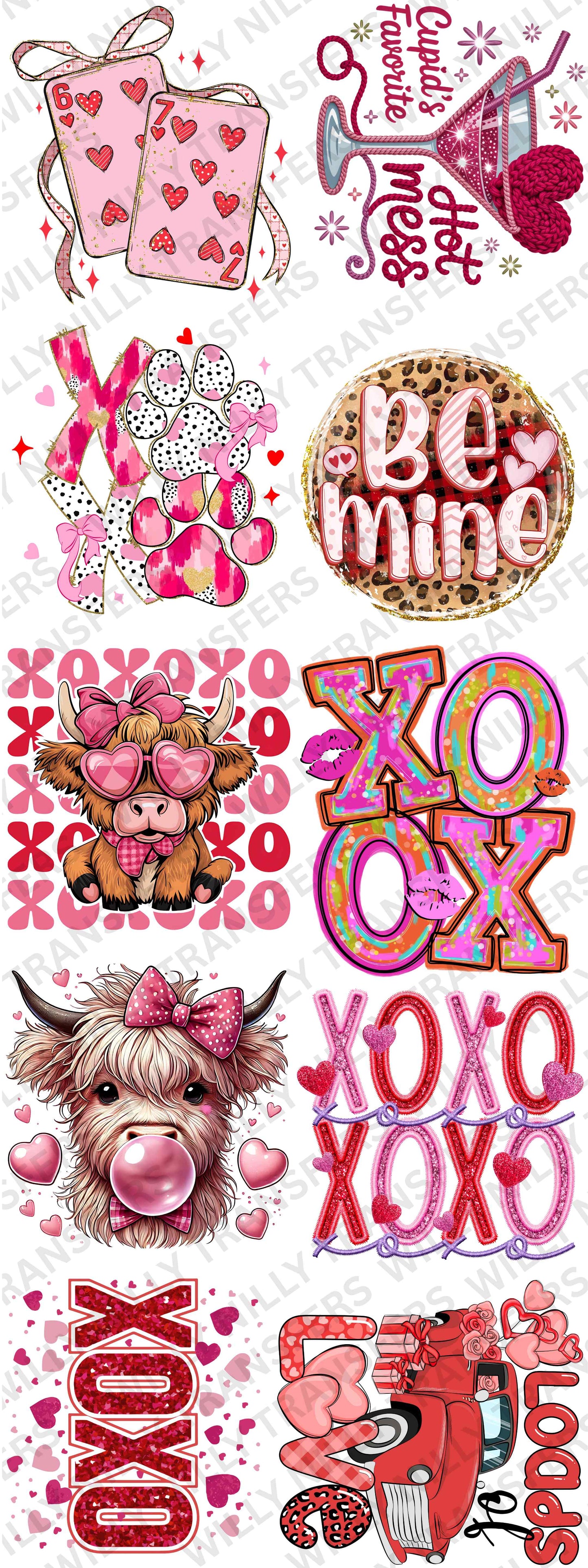 Valentine Pre-Made Gang Sheet 60"  (adults)