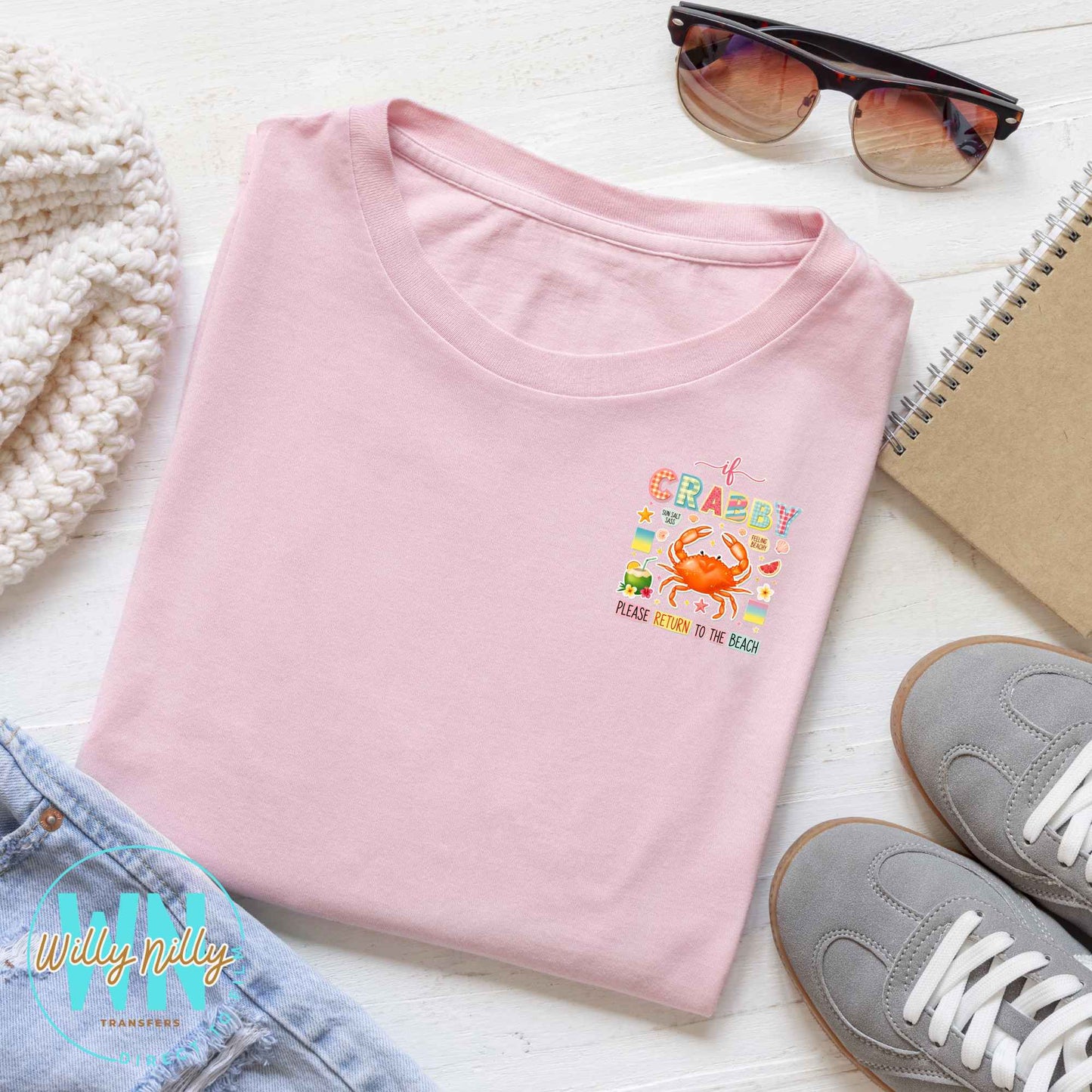 If Crabby Please Return to the Beach-Ready to Press DTF Transfer