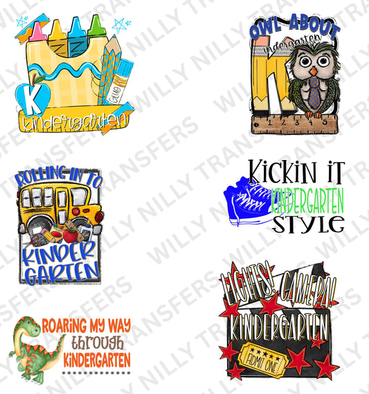 Premade Gang Sheet-Owl About Kindergarten (Youth)