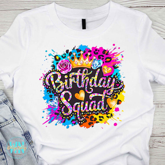 Birthday Squad-Ready to Press DTF Transfer