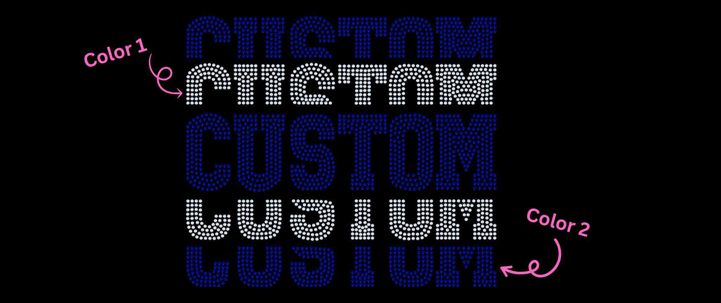 Custom Stacked Spangle Transfer