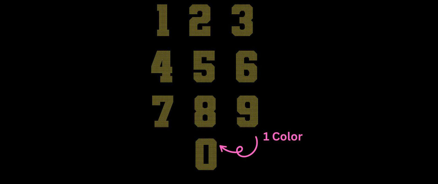 Custom Number Spangle Transfer
