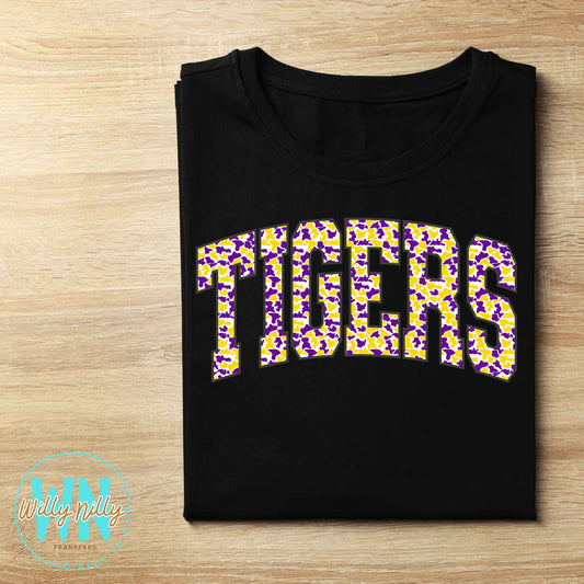 Tigers (gold and purple camo)-Ready to Press DTF Transfer