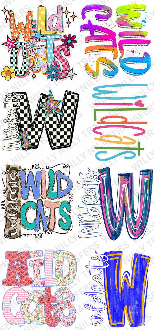 Premade DTF Gang Sheet-WILDCATS Spirit (Adult)
