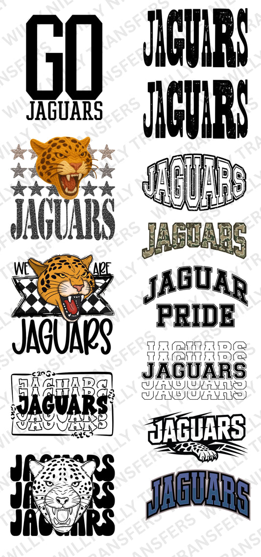 Premade DTF Gang Sheet-JAGUARS Pride (youth)