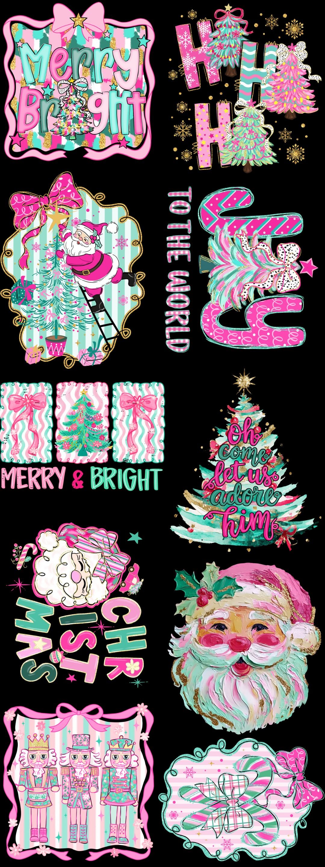 Christmas 22x60 Pre-made Gang Sheet