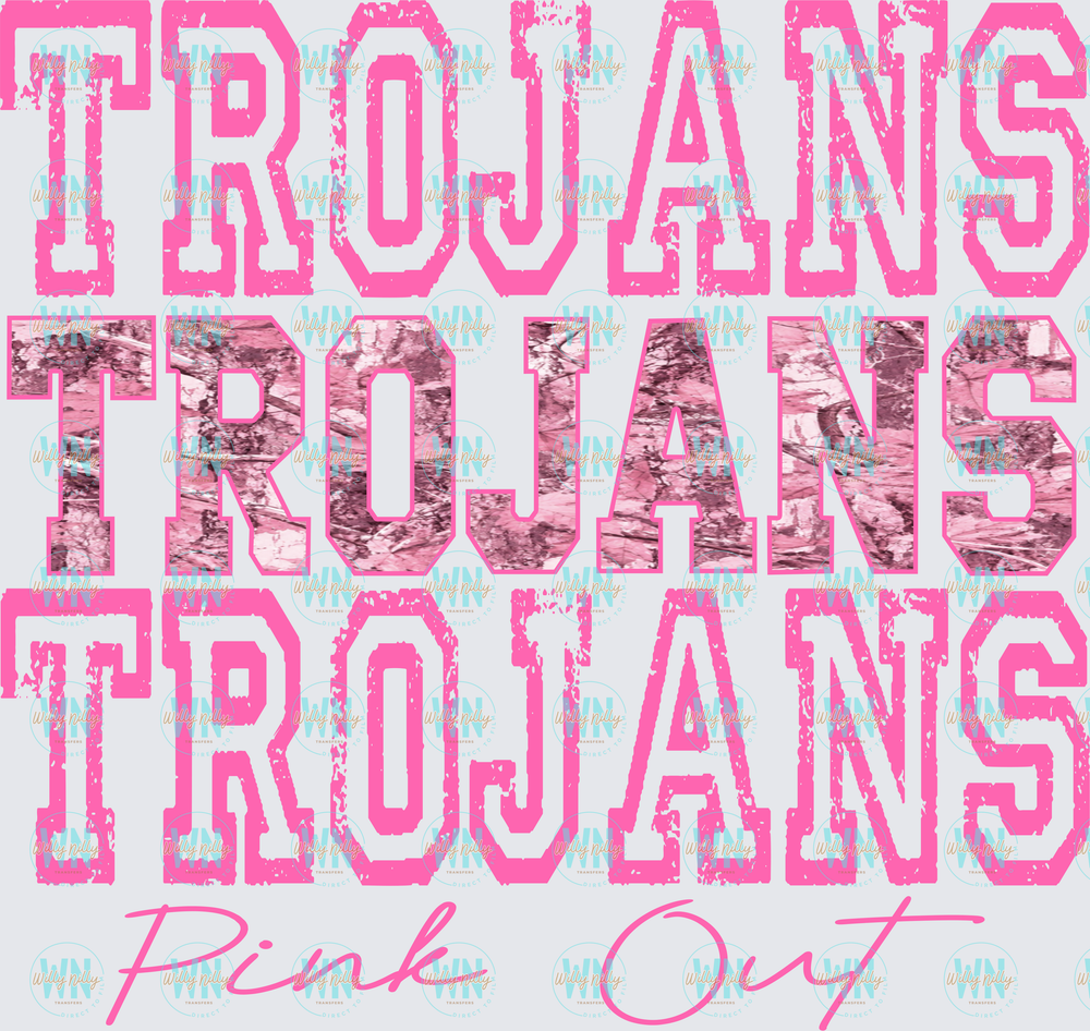 Trojans Pink Out-Ready to Press DTF Transfer
