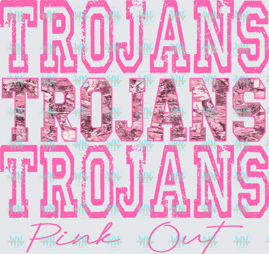 Trojans Pink Out-Ready to Press DTF Transfer