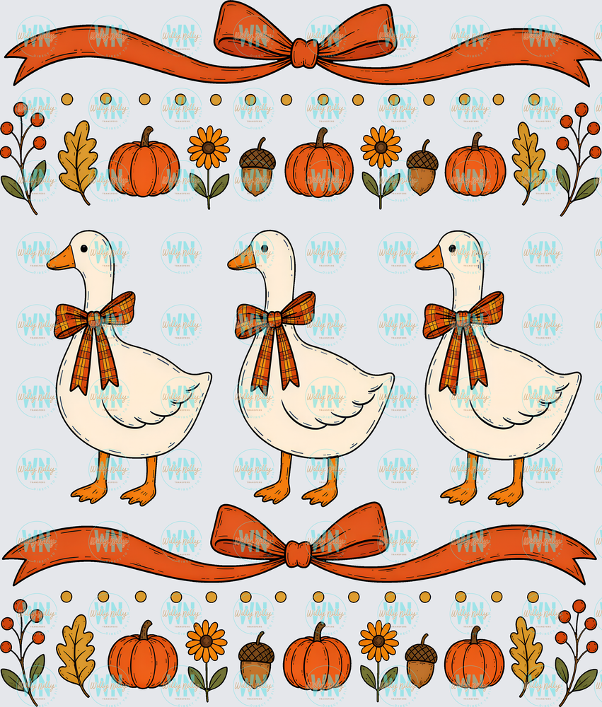 Vintage Fall Geese-Ready to Press DTF Transfer