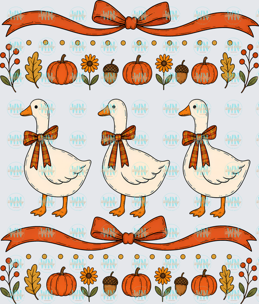 Vintage Fall Geese-Ready to Press DTF Transfer