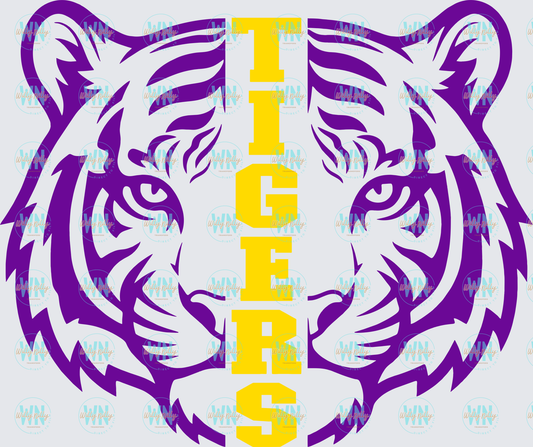 Tigers Mascot (purple)-Ready to Press DTF Transfer