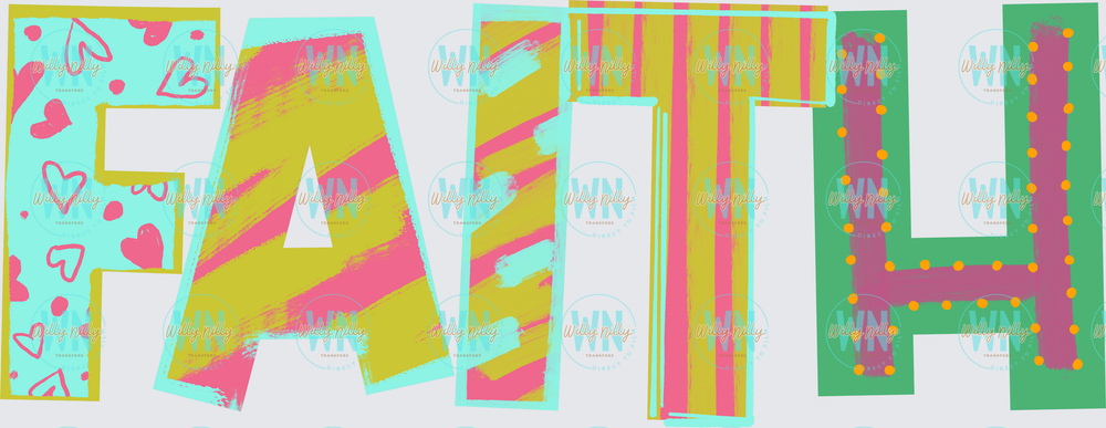 Faith Colorful-Ready to Press DTF Transfer