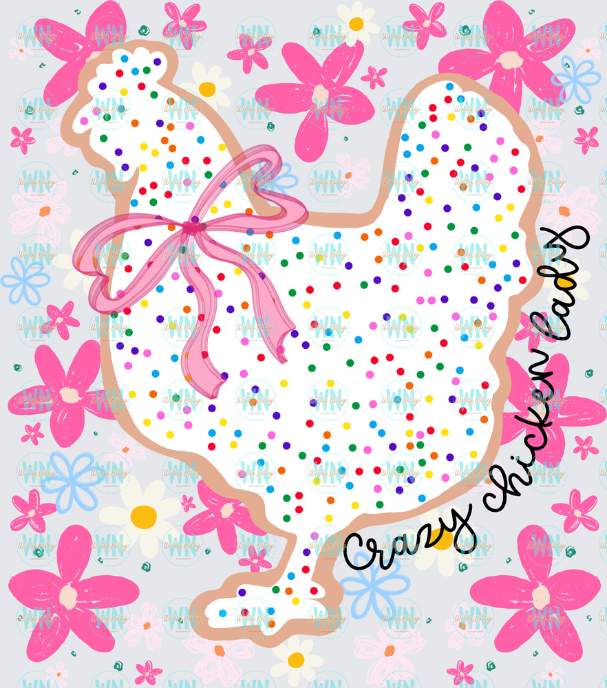 Crazy chicken lady floral