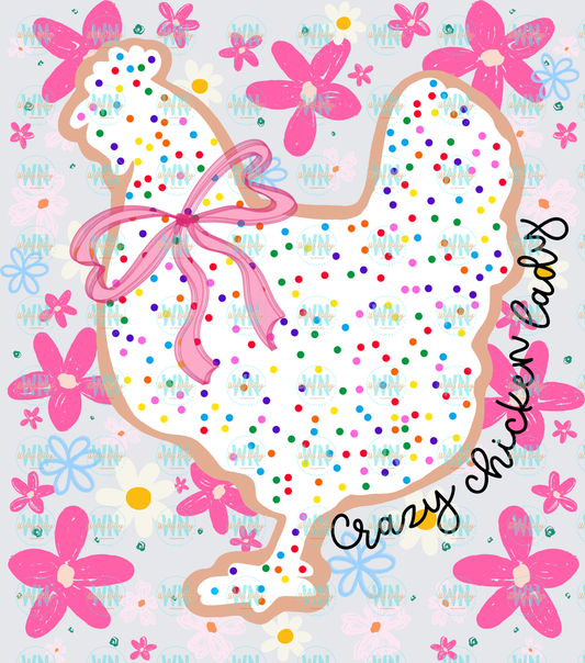 Crazy chicken lady floral