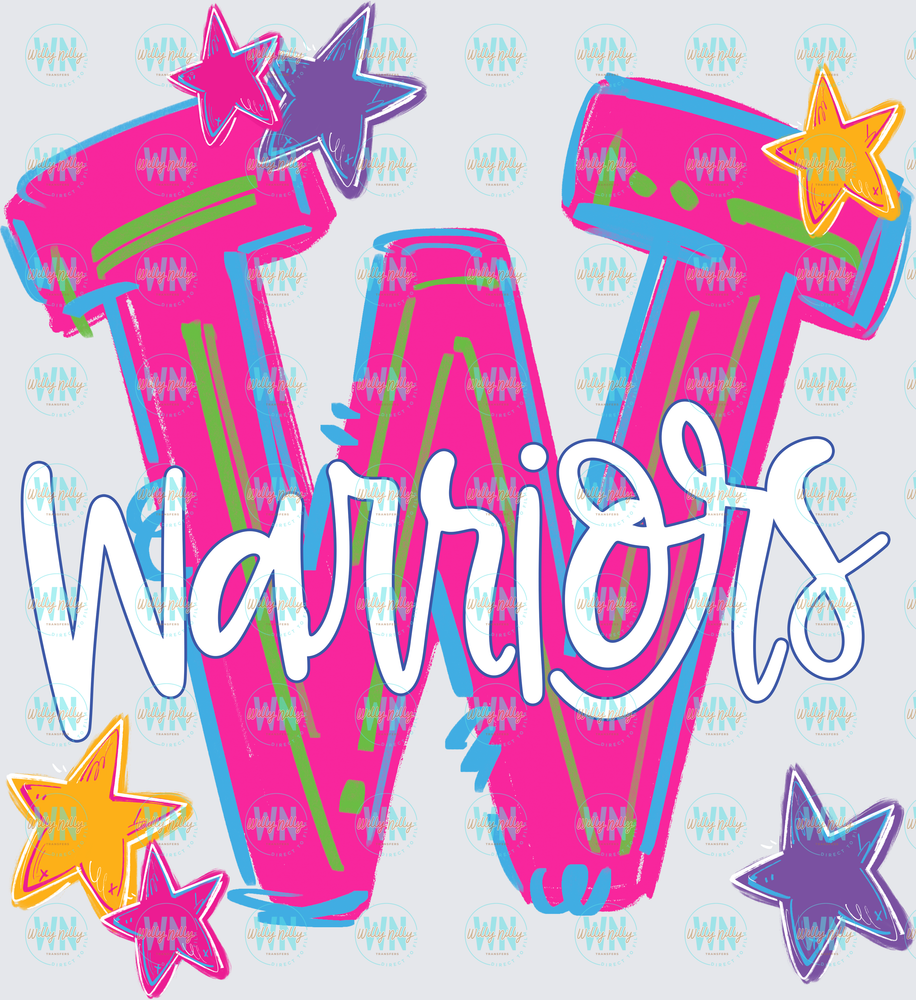 W is for Warriors-Ready to Press DTF Transfer