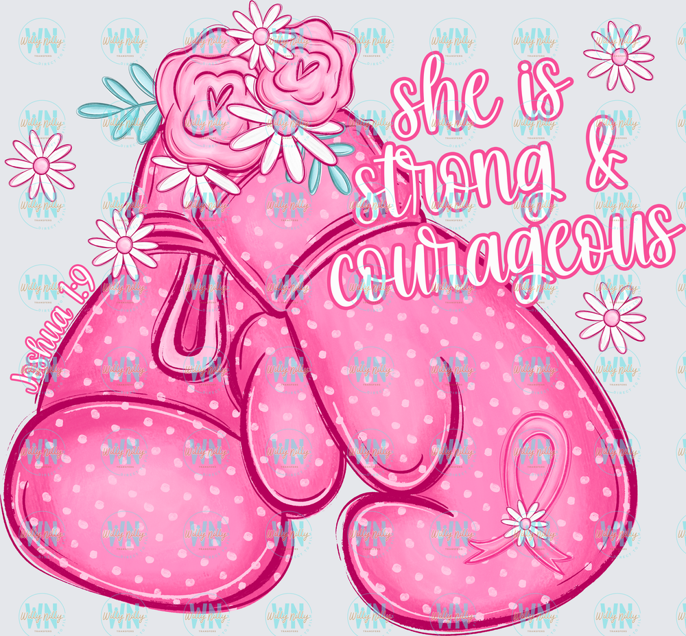 She is Strong and Courageous-Ready to Press DTF Transfer