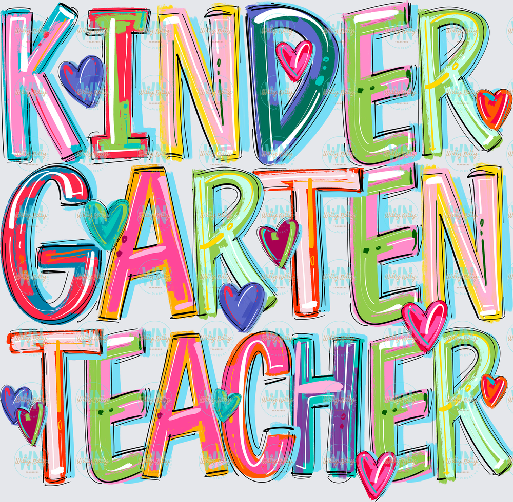Kindergarten Teacher-Ready to Press DTF Transfer