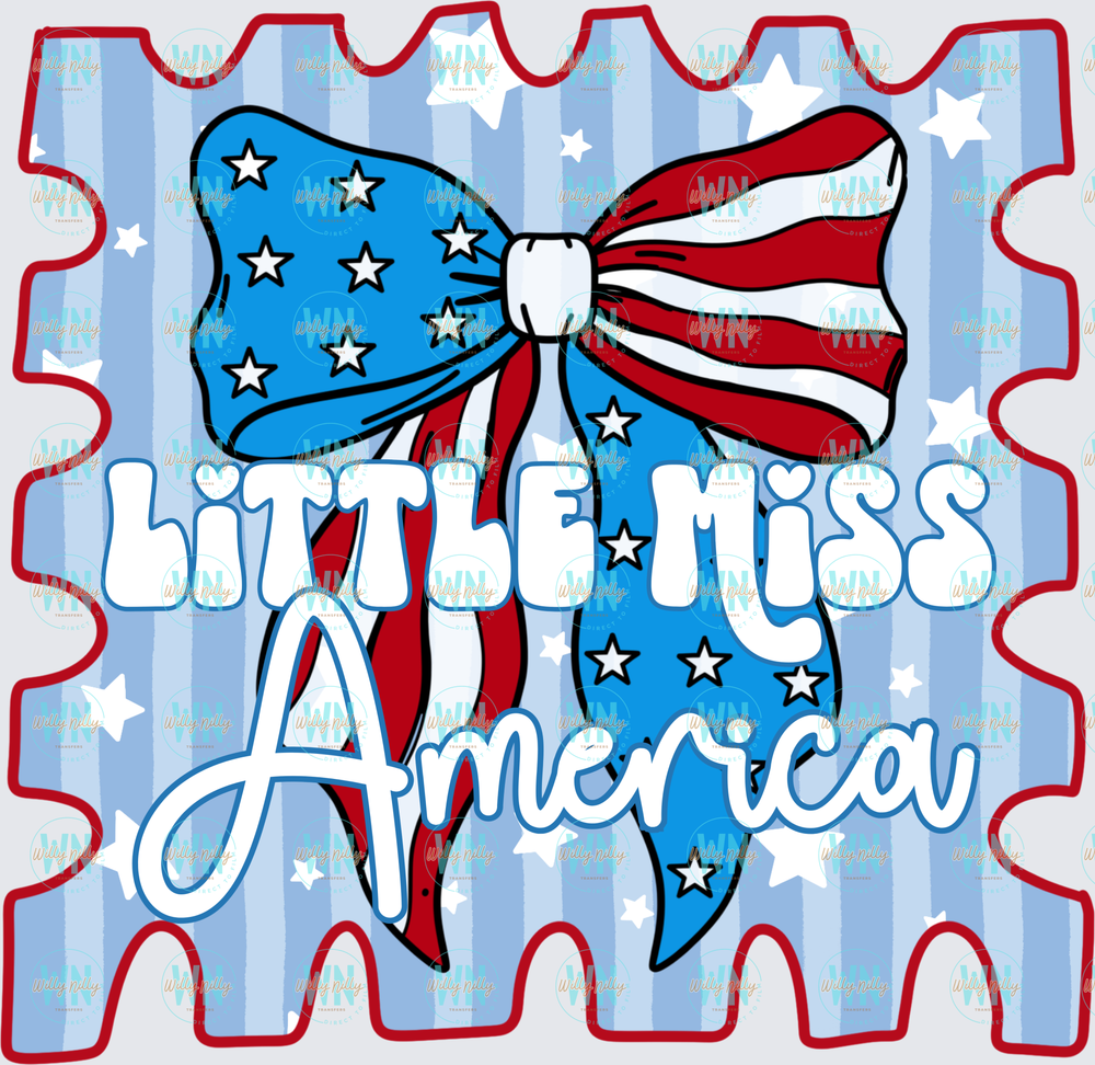 Little Miss America-Ready to Press DTF Transfer
