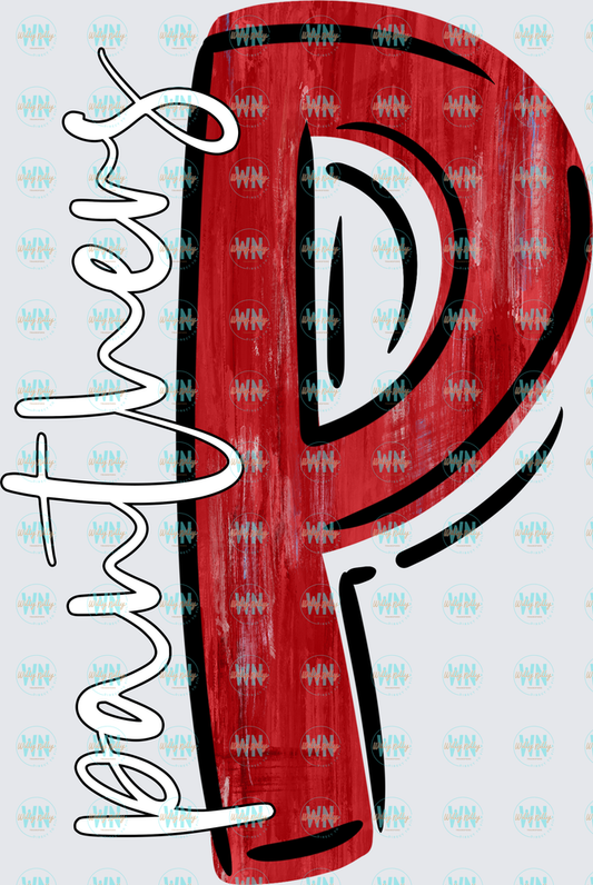 Panthers (red and black)-Ready to Press DTF Transfer