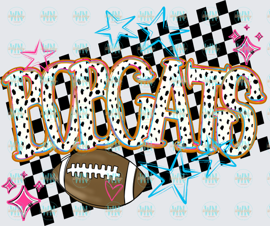 Bobcats (checkered and stars)-Ready to Press DTF Transfer