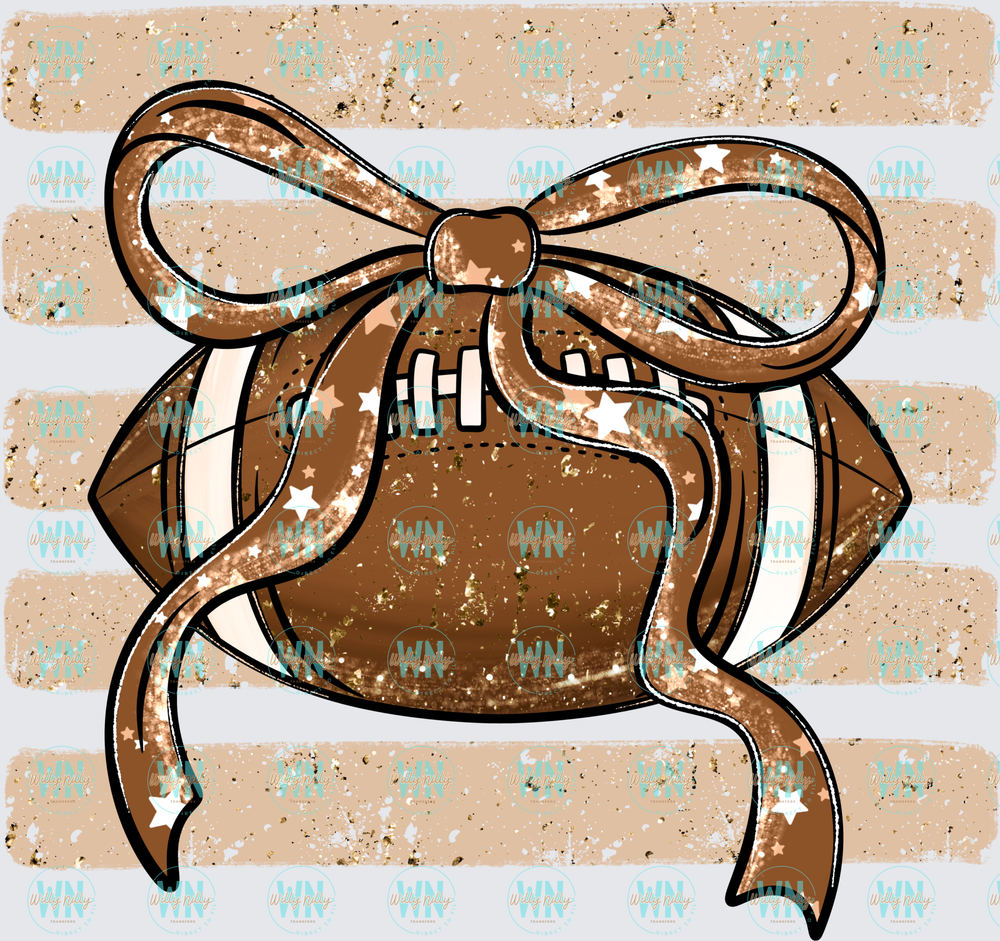 Football (with stripe background)-Ready to Press DTF Transfer