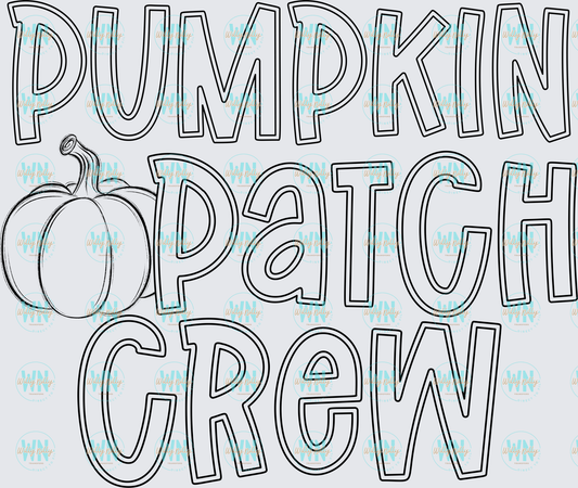 Pumpkin Patch Crew (single color)-Ready to Press DTF Transfer