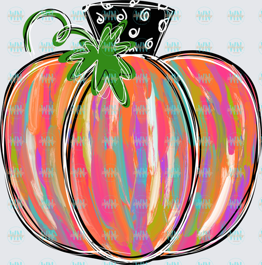 Painted Pumpkin-Ready to Press DTF Transfer