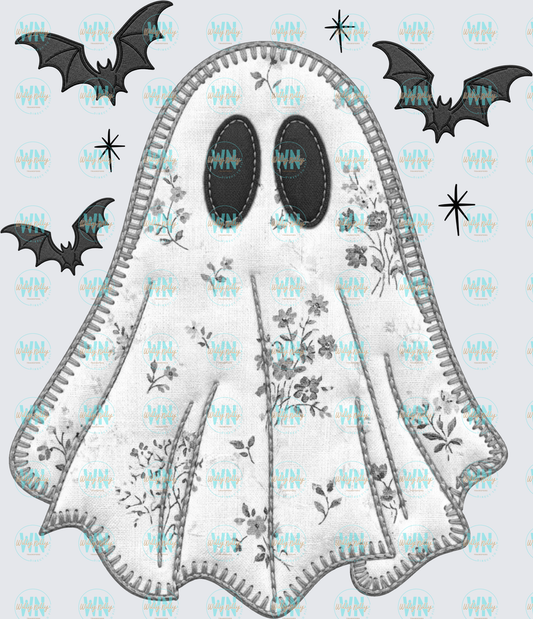 Faux Stitched Ghost-Ready to Press DTF Transfer