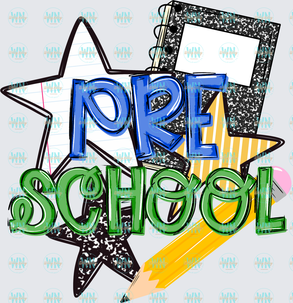 Preschool (blue)-Ready to Press DTF Transfer