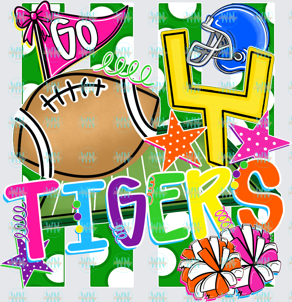 Go Tigers-Ready to Press DTF Transfer