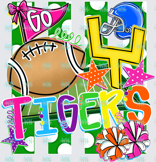 Go Tigers-Ready to Press DTF Transfer