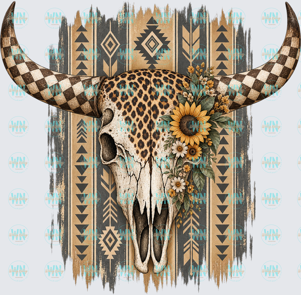 Vintage Cow Skull-Ready to Press DTF Transfer