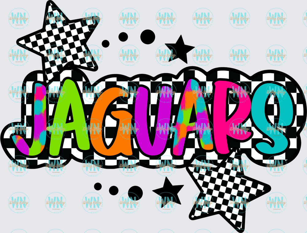 Jaguars (checkered stars)-Ready to Press DTF Transfer
