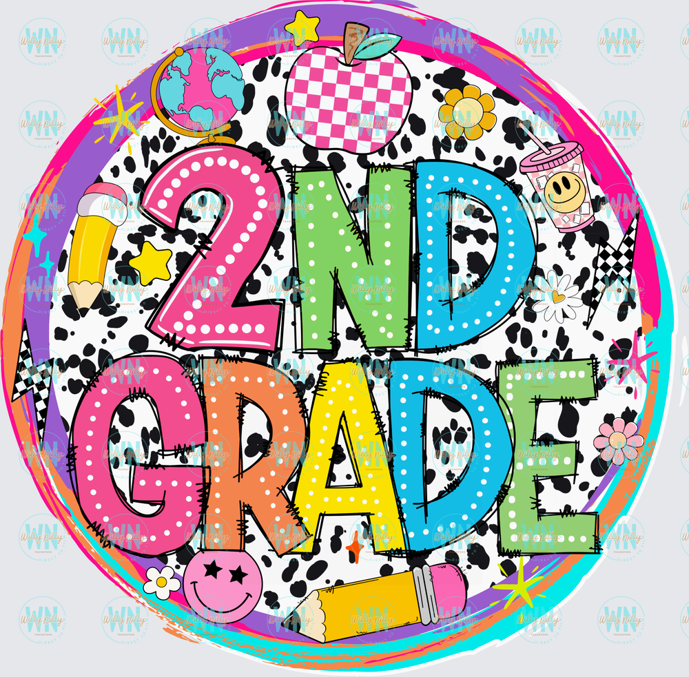 Cute 2nd Grade-Ready to Press DTF Transfer