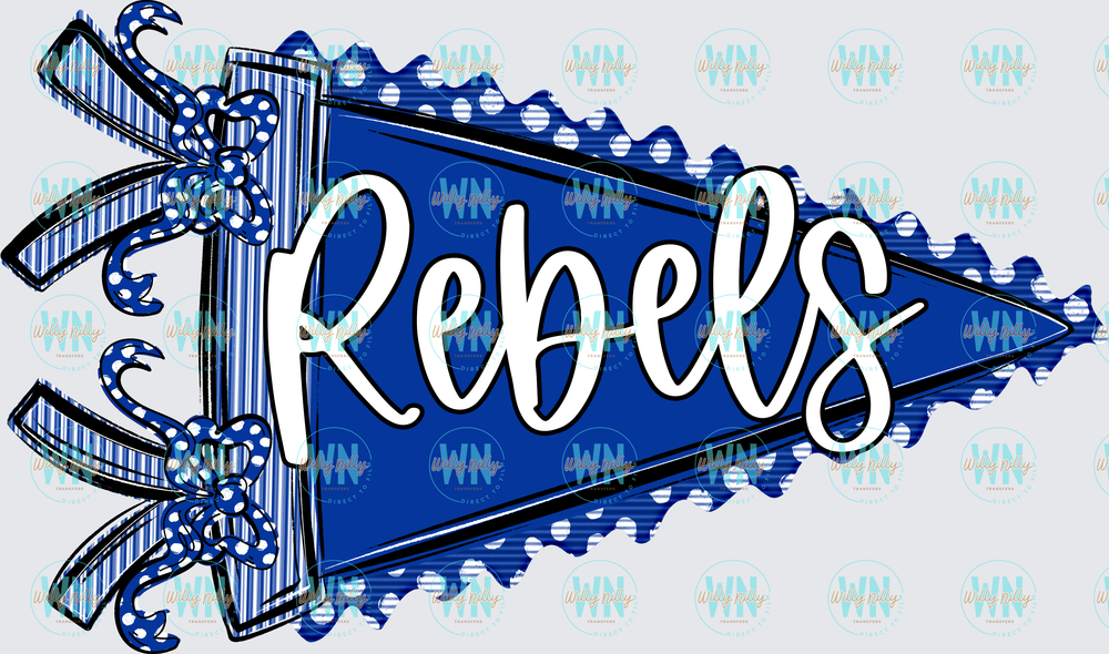 Rebels Pennant-Ready to Press DTF Transfer
