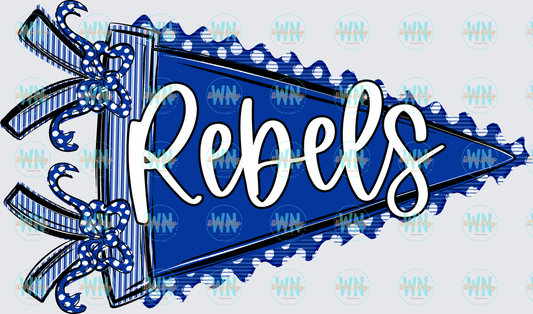 Rebels Pennant-Ready to Press DTF Transfer